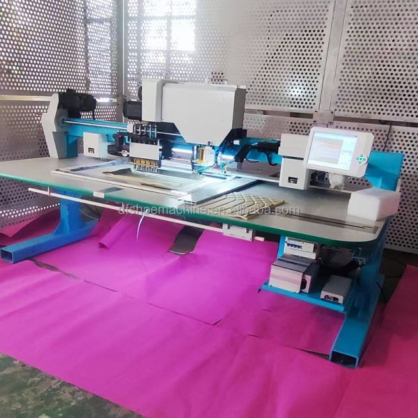Computerized Leather Sponge Sewing and Automatic Punching Perforation Combine Machine for Car Seat Cushion Sofa Pillow
