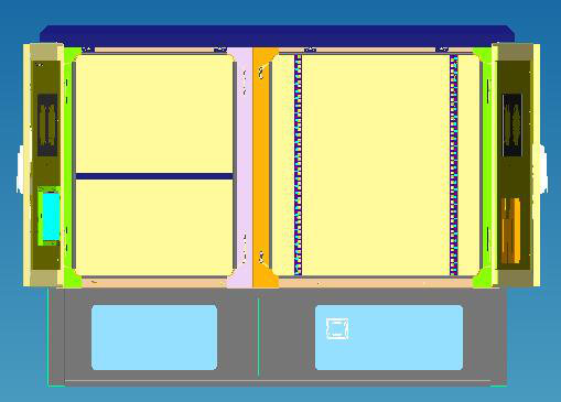 Custom Base Station Cabinet Two Compartment 14U Space Height Outdoor