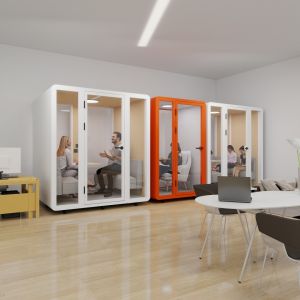 Portable and Movable Soundproof Booth with W2300*D2200*H2300mm Dimensions and Long-lasting Construction