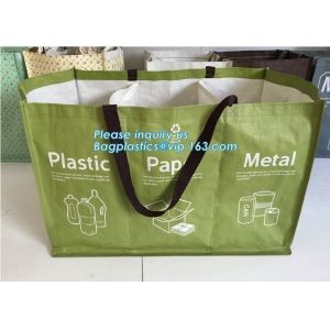 Factory custom recyclable folding laminated pp non woven bag shopping with heat