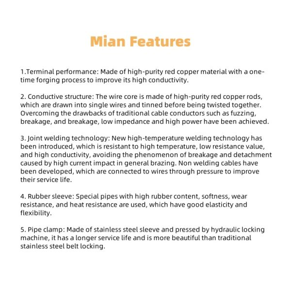 Low Impedance Water Cooled Cabled Kickless Aid Cable For Welding Machine Portable