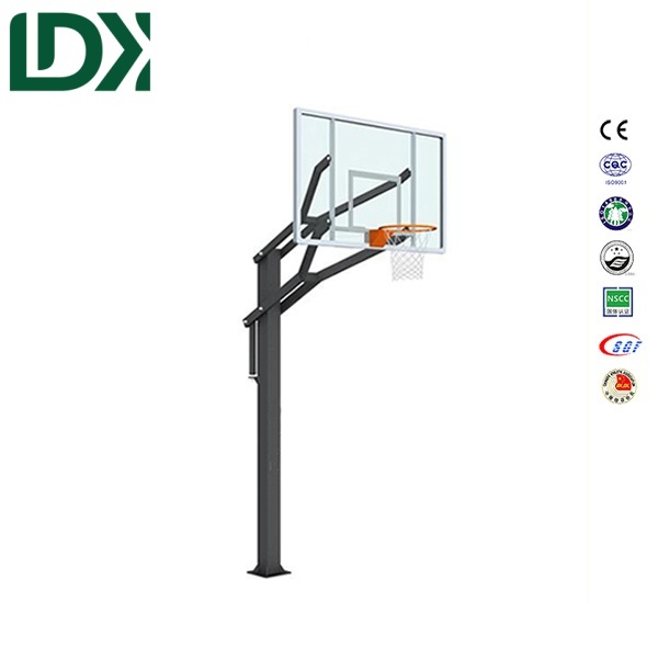 Height Adjustable Free Standing In-Ground Basketball Stand Buried Funds For Sale