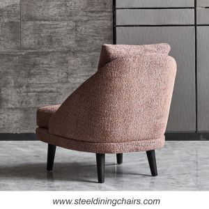 Deep Seat Indoor SGS 85cm Upholstered Dining Chairs With Metal Legs