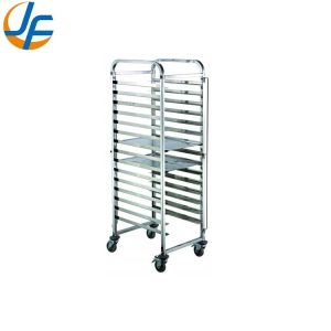 Wholesale Rk Bakeware China-Z Frame 20 Pan End Load Stainless Steel Nesting Trolley Bun Sheet Pan Rack - Assembled from china suppliers