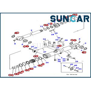 China Excavator Cylinder Sealing Kit 707-99-37770 Arm Hydraulic Repair Kits For Komatsu PC170LC-10 Model on sale