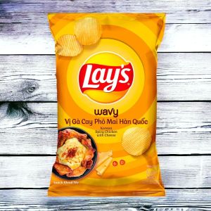 China Wholesale/Retail Case: 160 x 28g Packs of Lay's Korean Spicy Chicken with Cheese Flavor Chips on sale