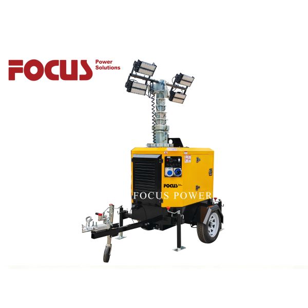 Quality 350w LED Mobile Light Tower 8.2m Height With Air Cooled Diesel Engine for sale