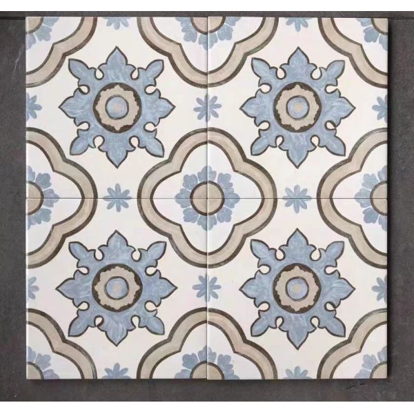 Blue 20x20cm Ceramic Rustic Tile for Kitchen & Bathroom Walls