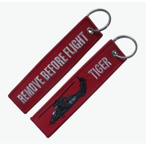Twill Material Embroidered Keychain Customized Logo With Both Sides