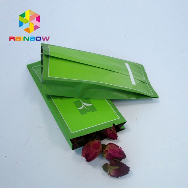 Custom Printed Plastic Side Gusset Bag For Snacks Biscuit Tea Packaging