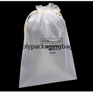 RoHS Gravure Printing Frosted Poly Drawstring Bags Double Draw String Travelling