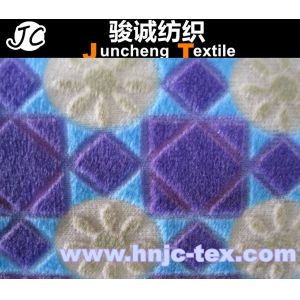 100% polyester printed burnout velboa fabric/ printing / fabric printed/bedding