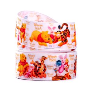 Wholesale Custom Printed 1cm Width Pink DIY Handmade Polyester Ribbon Tape With