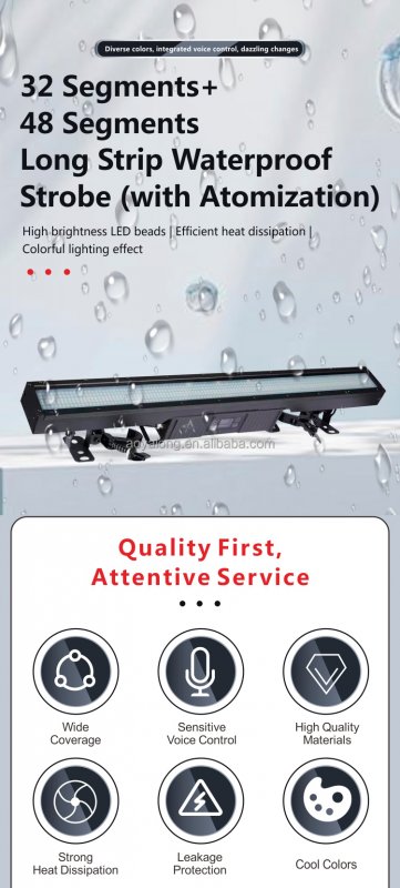 Waterproof LED Multi-Segment Projection Stage Light with DMX512 Control IP67 Rating Theme Park 6000K Daylight CRI 90