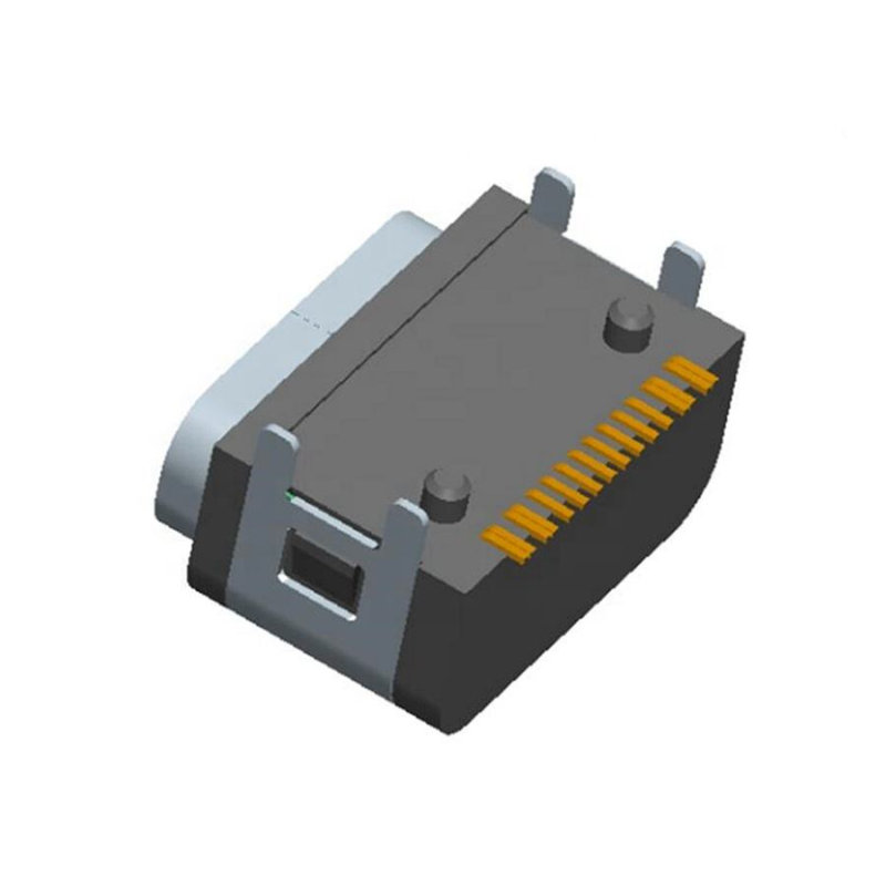 16pin USB Female Connector Waterproof Type-c Socket SMT IPX7