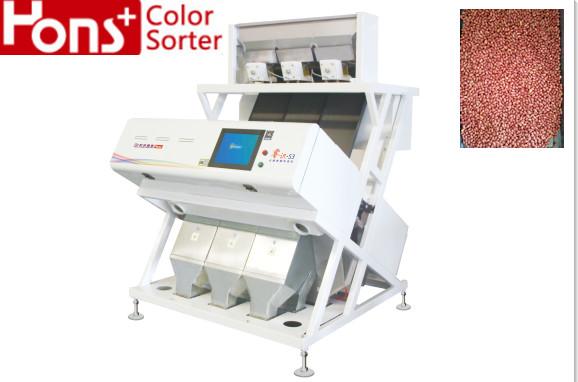 Quality 3 Chutes Led Peanut CCD Camera Color Sorting Machine Windows System for sale