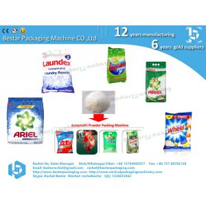 How to pack detergent powder 450g pouch with hanging hole
