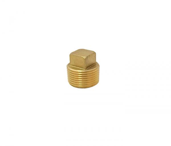 Quality 1/2" NPT Square End Cap Pipe Plug Brass Copper Brass Tube Fitting for sale