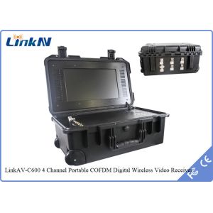 Wholesale Suitcase COFDM Video Receiver IP65 with Battery &amp; Display AES256 Encryption DC-12V from china suppliers