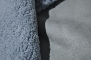China Polyester 160cm Micro Polar Velvet 100p Grey Suede Composite on sale