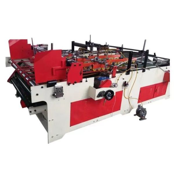Quality Customer's Request Automatic Belt Feeder Gluer Press Type Hand Folding Box Gluing Machine for sale