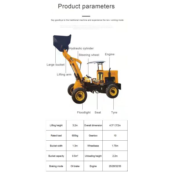 Construction Works Small Loader with Partial Customization and None Hydraulic Pump
