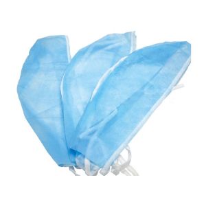 China Biodegradable Disposable Surgical Bonnets Polypropylene Nonwoven With Band Strap on sale