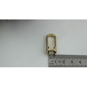 Handbag bag metal accessory d ring,easy removeble d shape bag strap buckle