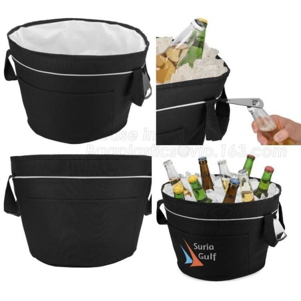 custom high quality 600d polyester 12 pack wine bottle cooler bag round cooler