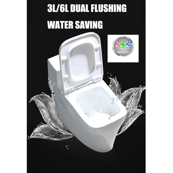 Back to Wall Rimless Toilet Dual Flush Ceramic White
