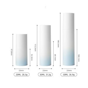 Frosted Airless Lotion Spray Plastic Cosmetic Containers Gradient 50g 3.3*14.5cm