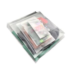 Frosted CPE EVA Custom ziplockk Clothing Bags Biodegradable Reclosable