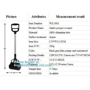 Jumbo pooper scooper, Indoor/Outdoor Long Handle Pet Dog Poop Scoop With Pickup