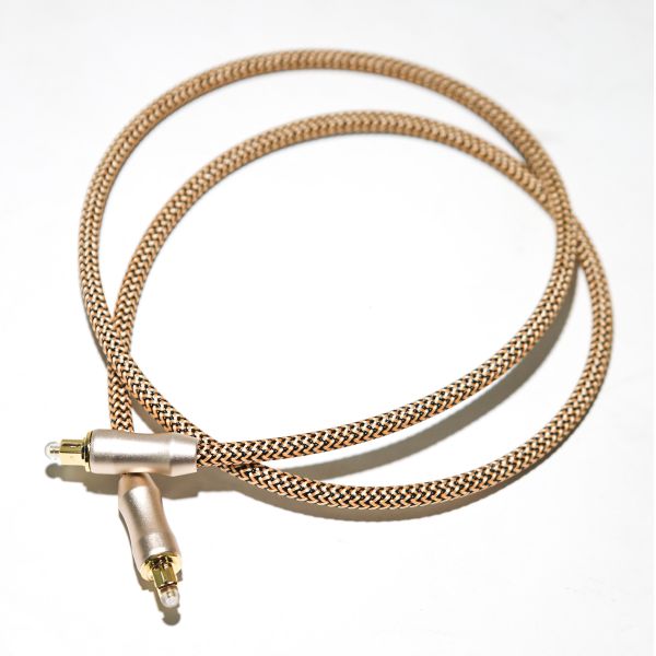 TOSLINK Optical Digital Audio Cable Rose Gold Plug Frosted Shell Knited Rope 1M For CD / DVD Soundbar Home Theatre