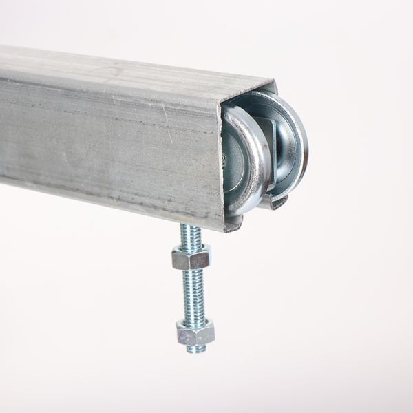 GL49A Steel Hanging Door Roller Track With Bearing Rail Track 2 Wheels Roller 55mm