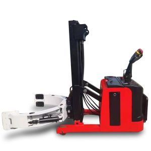 Full Electric Paper Roller Lift stacker with Rotating Clamp Attachment