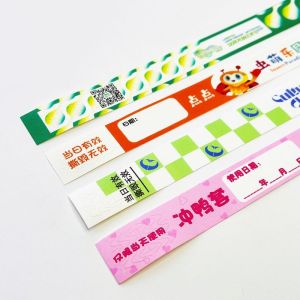 Customized Waterproof Paper Wristband with Bar Coding and Digital Printing