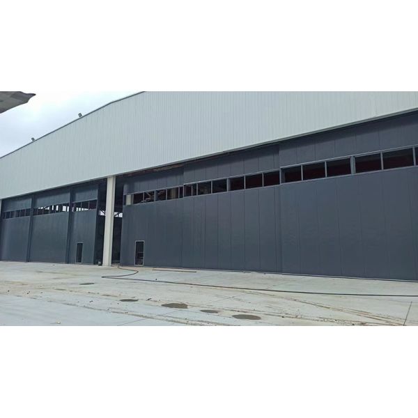 Quality Engineered Unidirectional Aeronautical Hangar Door Typical Design With Wicket for sale