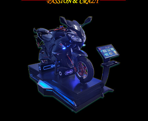Motorbike VR Arcade Machine 180w Land Driving Platform coin operated