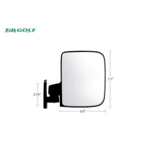 Black Folding Golf Cart Side View Mirrors Universal Convex Design Easy To