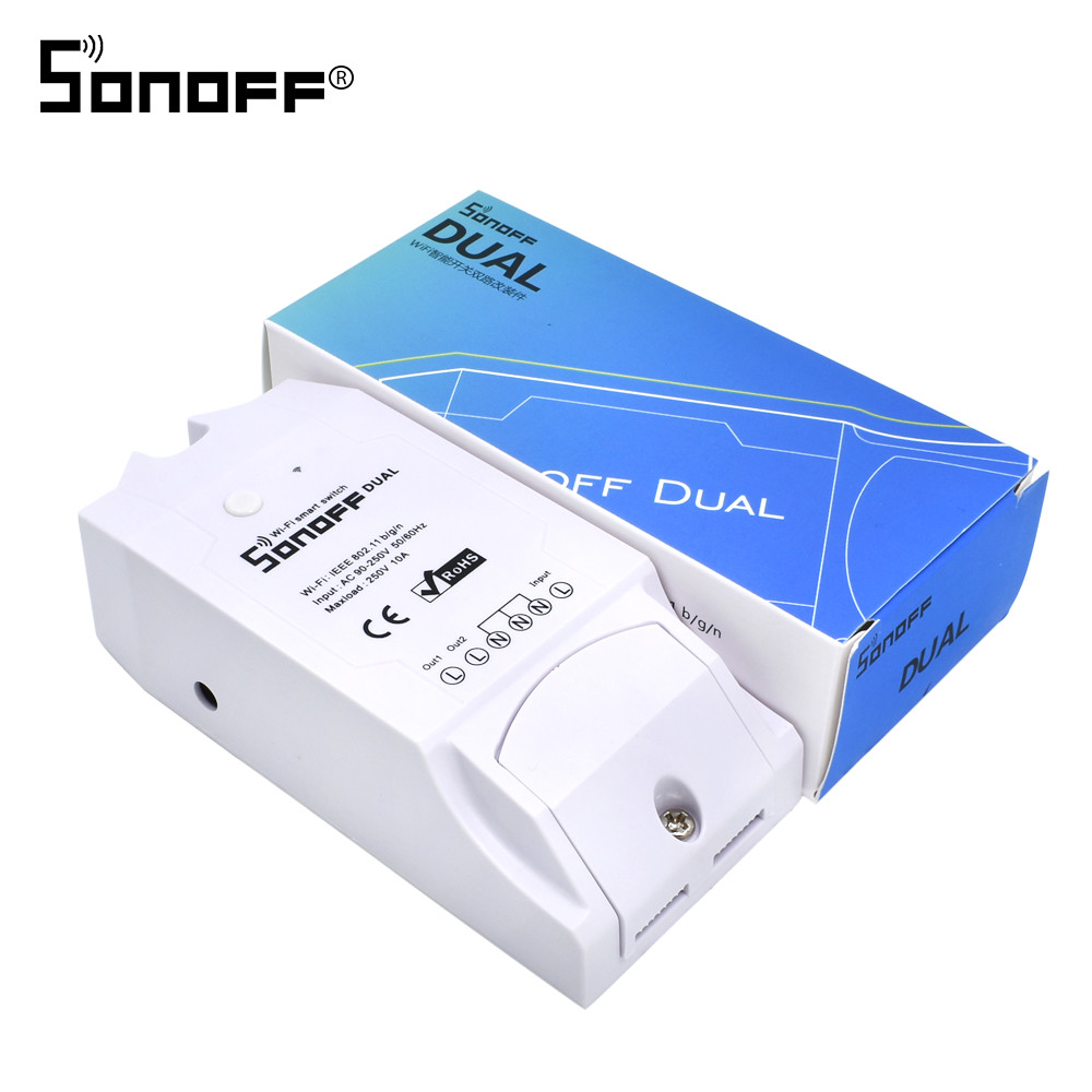 SONOFF Smart Home Dual Wireless WIFI Switch Relay Module 10A 220V DIY Timing