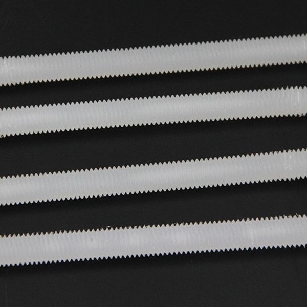 White Plastic Rubber Nylon Full Threaded Rod DIN975 M4 - M20