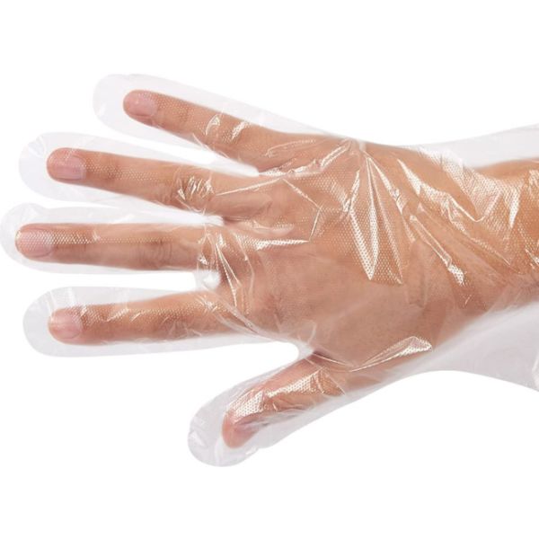 PE Disposable Plastic Gloves / Thicken Poly Gloves Food Prep Handling Gloves