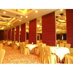 Acoustic Insulation Aluminum Frame Folding Partition Walls Customizable Movable