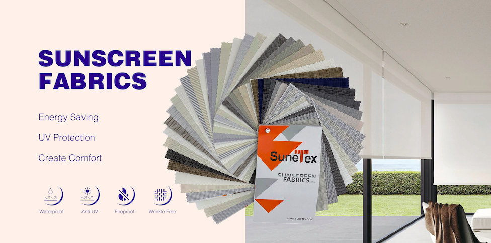 70% PVC 30% Coated Polyester Fire Proof Waterproof Sunscreen Fabric for Roller Blinds