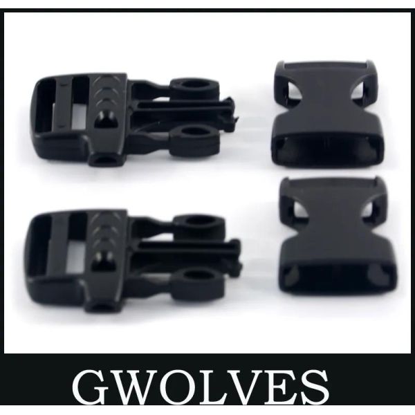 Customization 20mm Adjustable Emergency Paracord Plastic Side Release Whistle Buckle