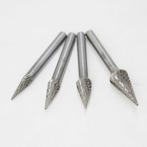 Cone Shape Abrasive YG7 Grade Tungsten Carbide Rotary Burr for Hardened Steel