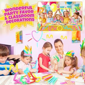 Many Colors ABS Material Pop Tube Fidget Toys Soft Ring Shape Changing For Kids