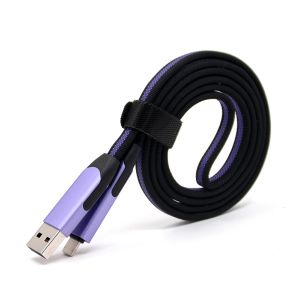 China 2025 6-in-1 Multi-Device Fast Charging Cable 1m Braided USB C/Micro USB/Lightning 3A Quick Charge on sale