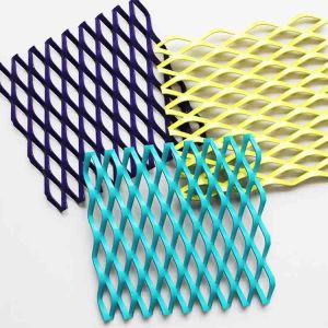 A6063 Colorful Painting Expanded Aluminum Mesh For Curtain Wall